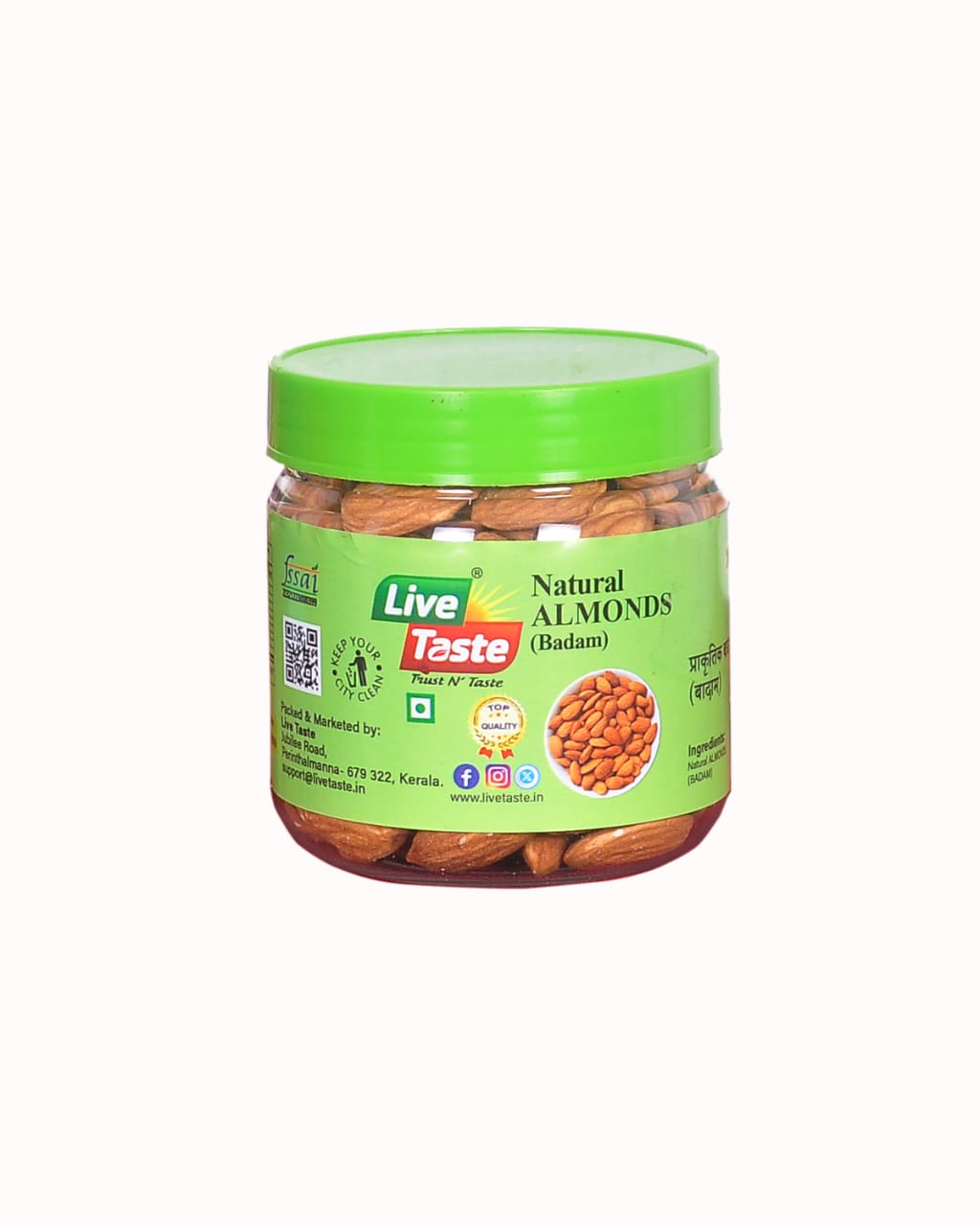 Live Taste Natural Almonds Badam